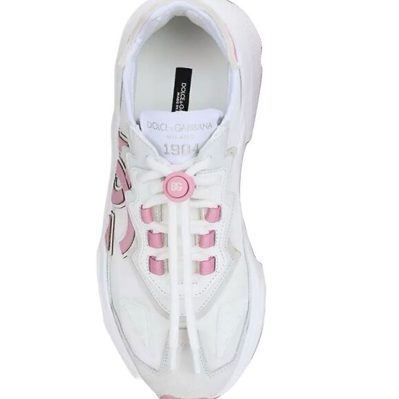 SOLD‼️Dolce & Gabanna Pink and White Low-Top Sneakers      Size 36.5 ( 6 1/2) - Picture 2 of 14